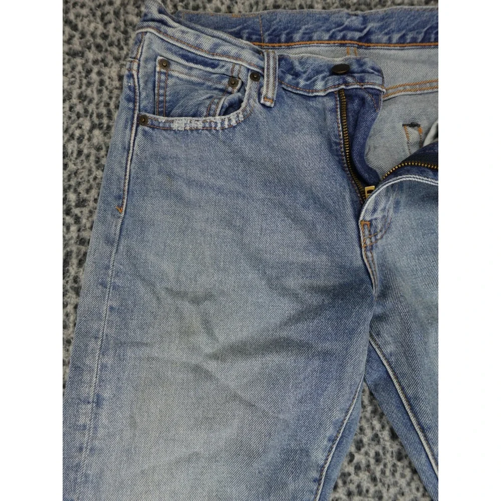 Levi's 505C Distressed Jeans Mens 28x32‎ Light Blue Good Ripped Sashiko Repair